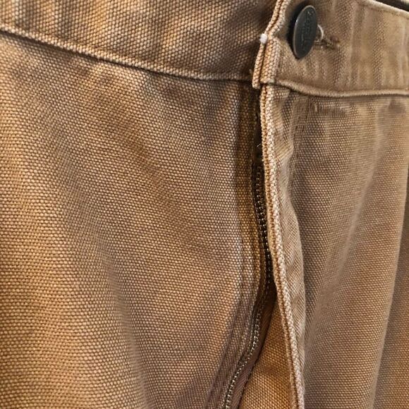 Dickies Mens Tan/Brown Carpenter Cargo Utility Work Pants Zip Closure No Tag W42 - Picture 9 of 13